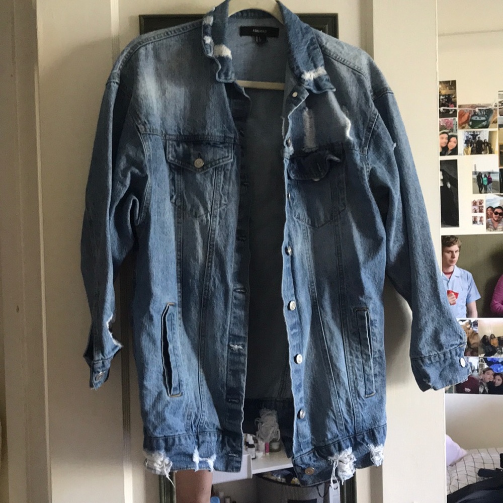 Long jean jacket